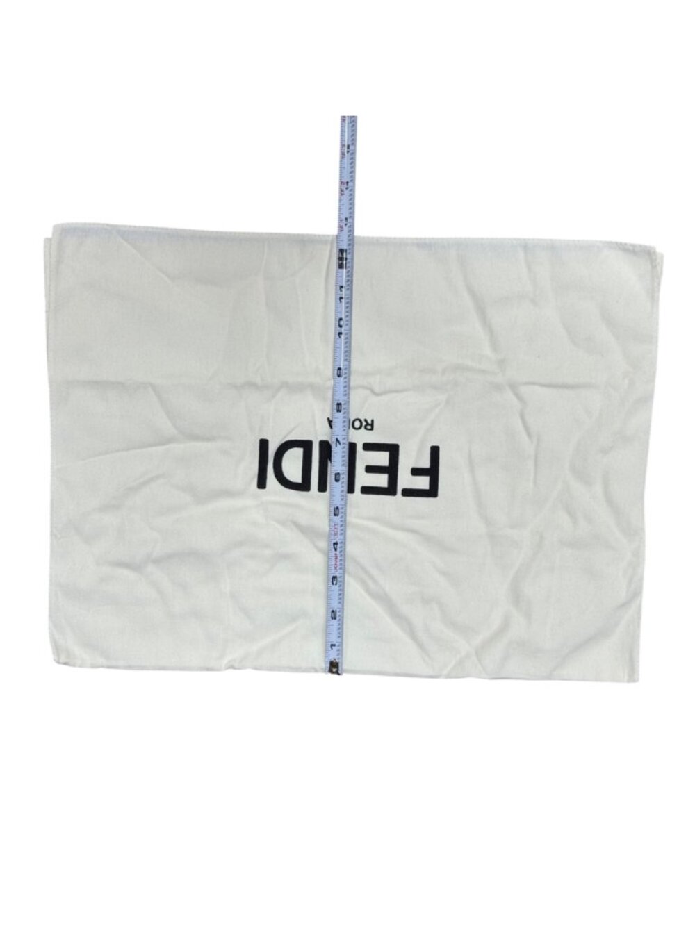 Fendi Roma White Cotton Dust Bag 17"x13" Clutch Purse Handbags Storage Authentic - Picture 8 of 8